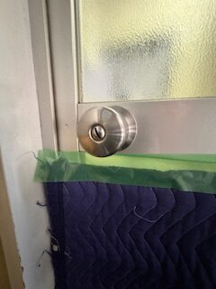 浴室ドアノブ取り換え前